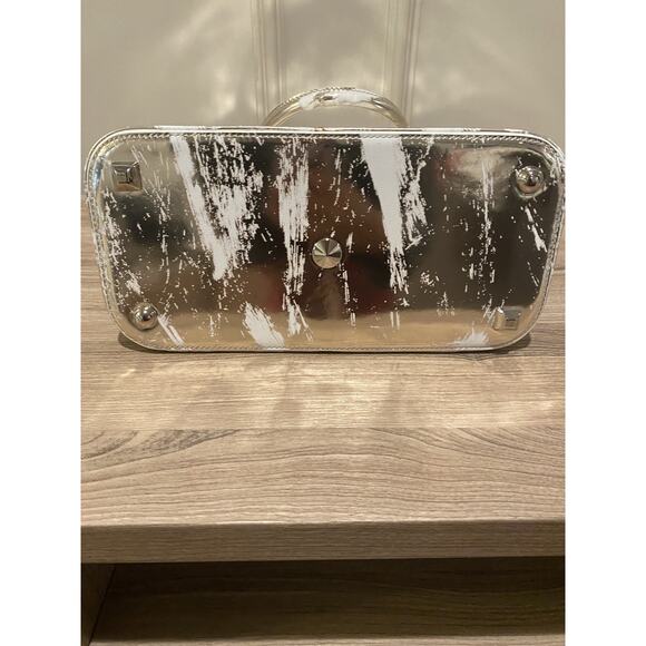 Luxury Maison Margiela 5AC Classique Mini MSRP$2910 White Silver Leather Satchel - Picture 3 of 9